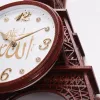 Palm wood frame Eiffel Tower shaped table clock face gold الله calligraphic digital scale diamond decoration Application Scenario